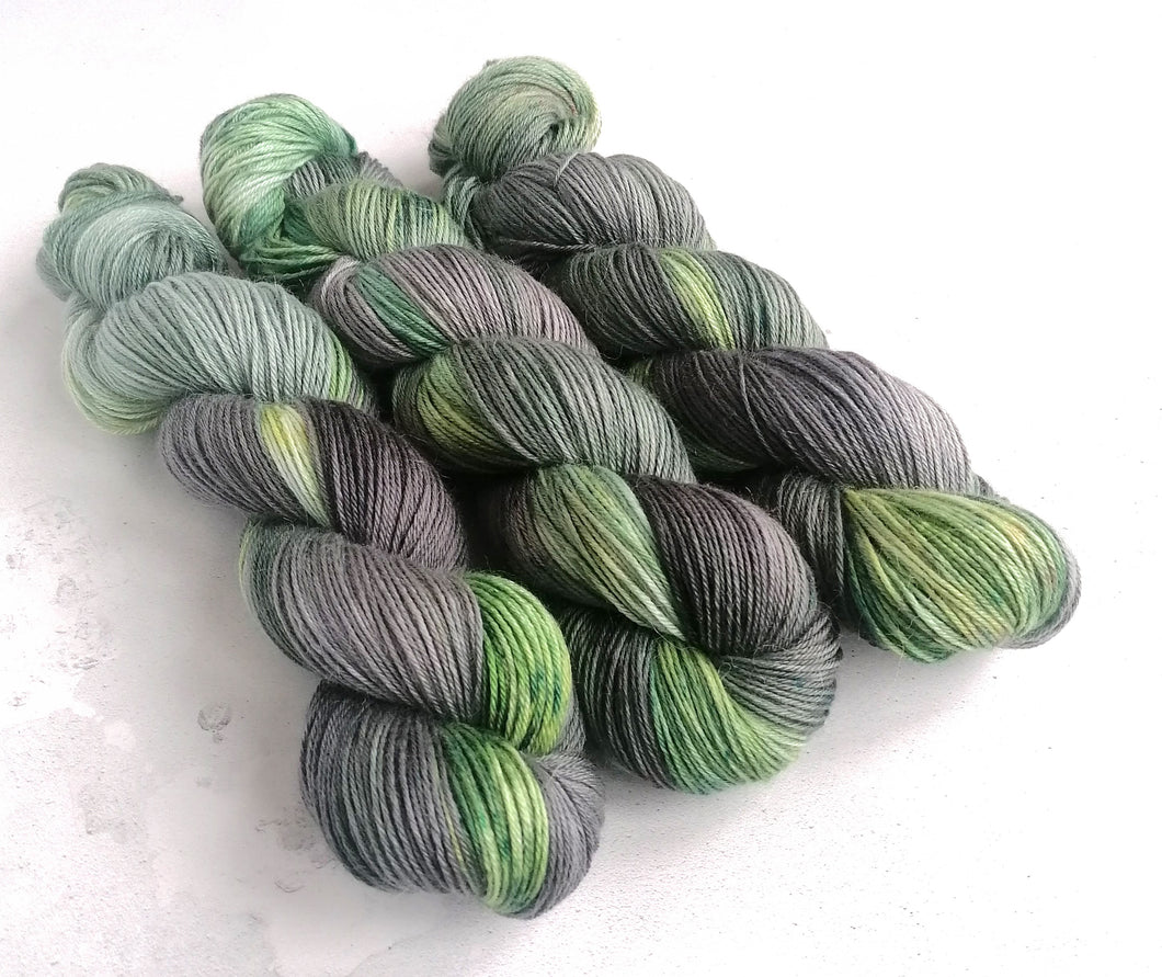The Witches of Pendle on superfine merino/alpaca/silk 4ply/fingering weight.
