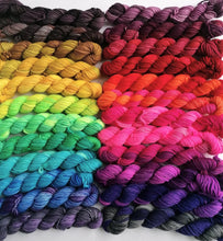 Load image into Gallery viewer, Gradient hand dyed mini skeins.  24 or 12 x 20g. freeshipping - Felt Fusion
