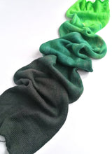 Load image into Gallery viewer, Hand dyed sock yarn blank in a superwash merino/nylon base, in black and greens. freeshipping - Felt Fusion
