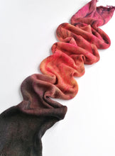 Load image into Gallery viewer, Hand dyed sock yarn blank in a superwash merino/nylon base, in black, red and pink. freeshipping - Felt Fusion

