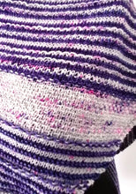 Load image into Gallery viewer, Hand knitted purple and grey shawl freeshipping - Felt Fusion
