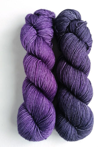 Purples on superwash BFL/Cashmere/Silk DK. freeshipping - Felt Fusion