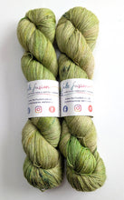 Load image into Gallery viewer, Leafy on baby camel/silk 4ply/fingering weight yarn.
