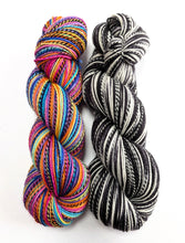 Load image into Gallery viewer, Wednesday's Window on superwash merino/nylon 'zebra' sock/4ply.
