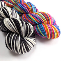 Load image into Gallery viewer, Wednesday's Window sets.  2 x 50g superwash merino 'crazy 8' DK.
