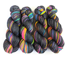 Load image into Gallery viewer, Supernova on superwash merino/bamboo 4ply/fingering weight.
