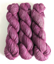 Load image into Gallery viewer, Crush, on superwash merino/silk/yak 4ply singles. 120g.
