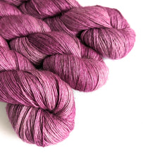 Load image into Gallery viewer, Crush, on superwash merino/silk/yak 4ply singles. 120g.
