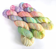 Load image into Gallery viewer, Spring has Sprung on superwash merino/nylon sock yarn.
