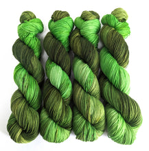 Load image into Gallery viewer, Sativa on superwash merino/nylon sock yarn.
