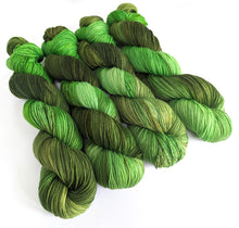 Load image into Gallery viewer, Sativa on superwash merino/nylon sock yarn.
