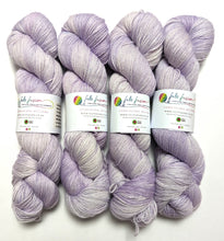 Load image into Gallery viewer, Lilac on superwash merino/nylon/sparkle sock yarn.
