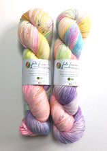Load image into Gallery viewer, Fairy Dust on superwash Merino/nylon/sparkle sock yarn.
