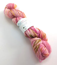 Load image into Gallery viewer, Aster on superwash merino/cashmere/nylon DK yarn.
