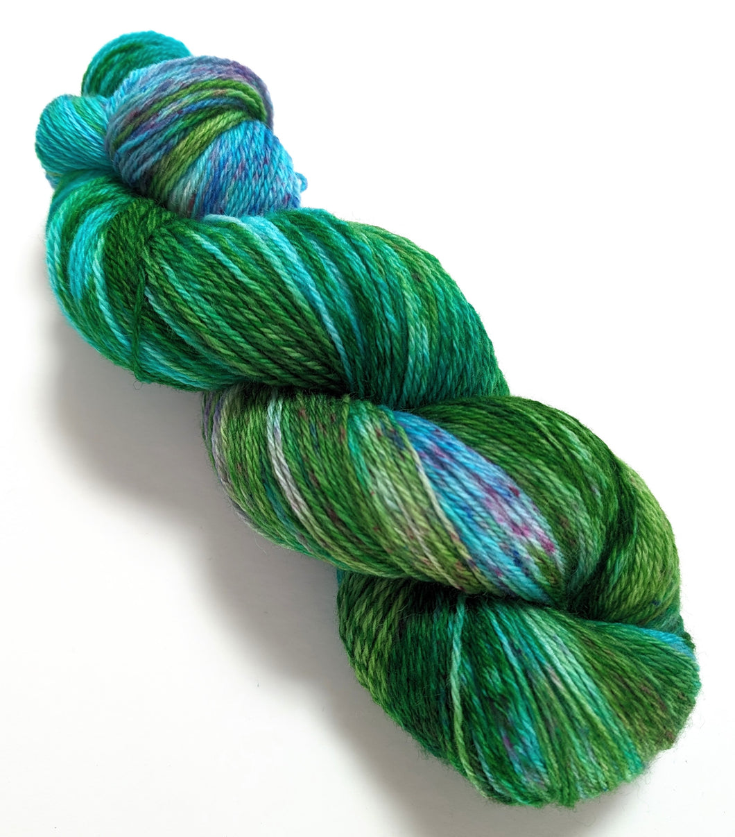Curative Colours on Merino and superwash Merino blend 4ply.