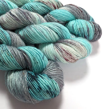 Load image into Gallery viewer, Curative Colours on superwash Merino/Silk singles 4ply/fingering weight.
