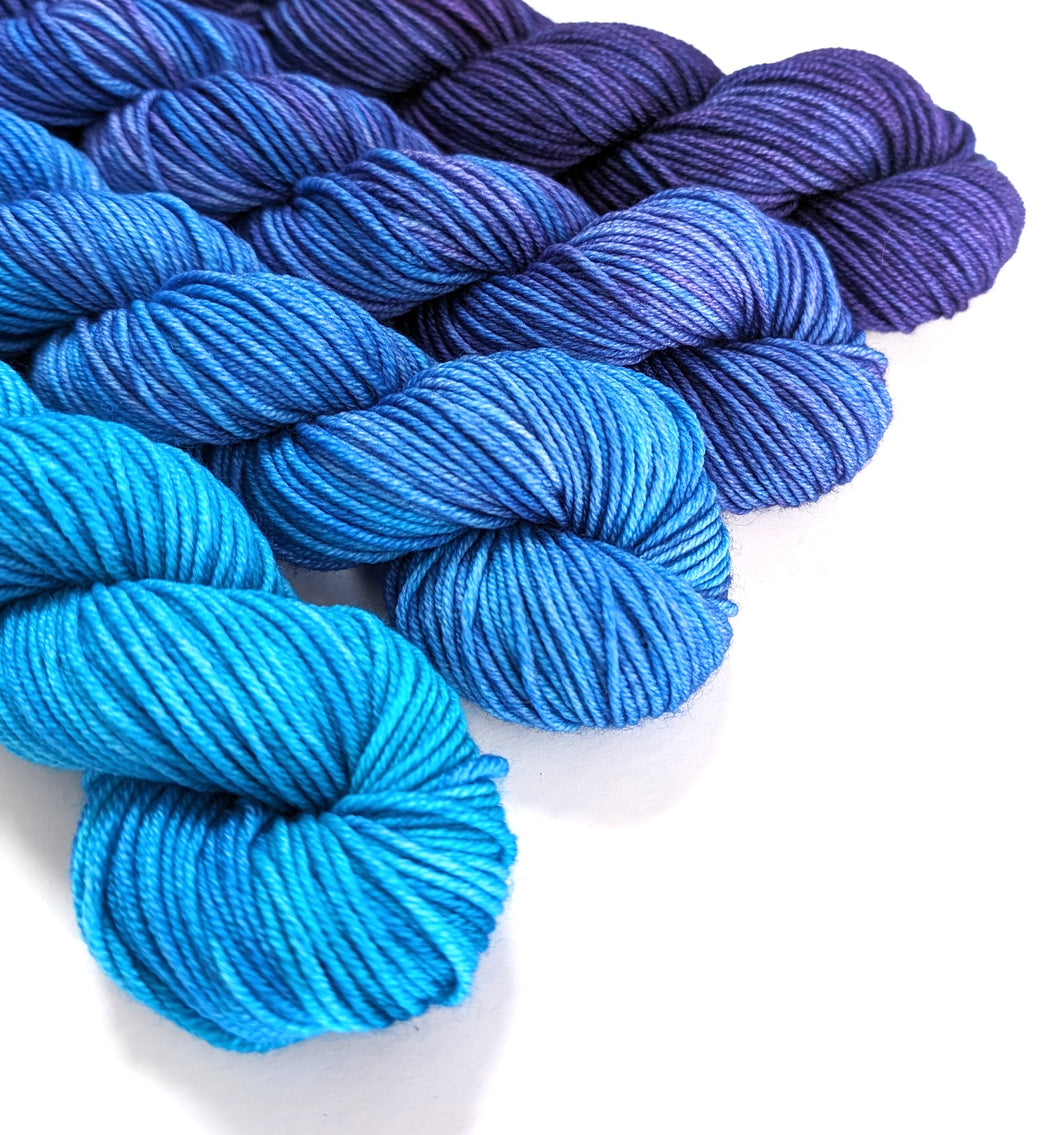 Blue - purple gradient set, 4 x 50g.