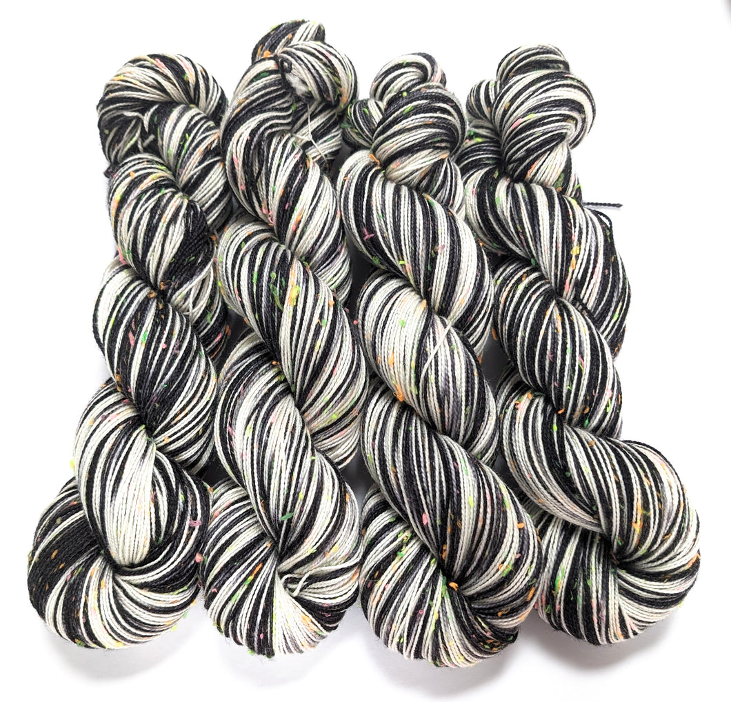 Wednesday and Enid, on superwash merino/neon neps 4ply/fingering weight - choose a colour!