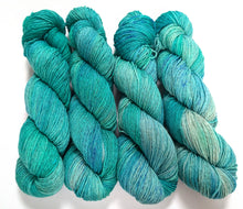 Load image into Gallery viewer, Curative Colours on cormo/silk 4ply/fingering weight.
