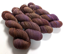 Load image into Gallery viewer, Curative Colours on cormo/silk 4ply/fingering weight.
