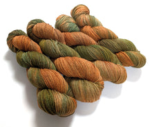 Load image into Gallery viewer, Curative Colours on cormo/silk 4ply/fingering weight.
