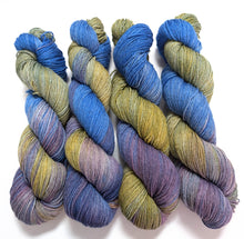 Load image into Gallery viewer, Curative Colours on cormo/silk 4ply/fingering weight.
