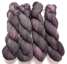 Load image into Gallery viewer, Curative Colours on cormo/silk 4ply/fingering weight.
