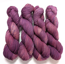 Load image into Gallery viewer, Curative Colours on cormo/silk 4ply/fingering weight.

