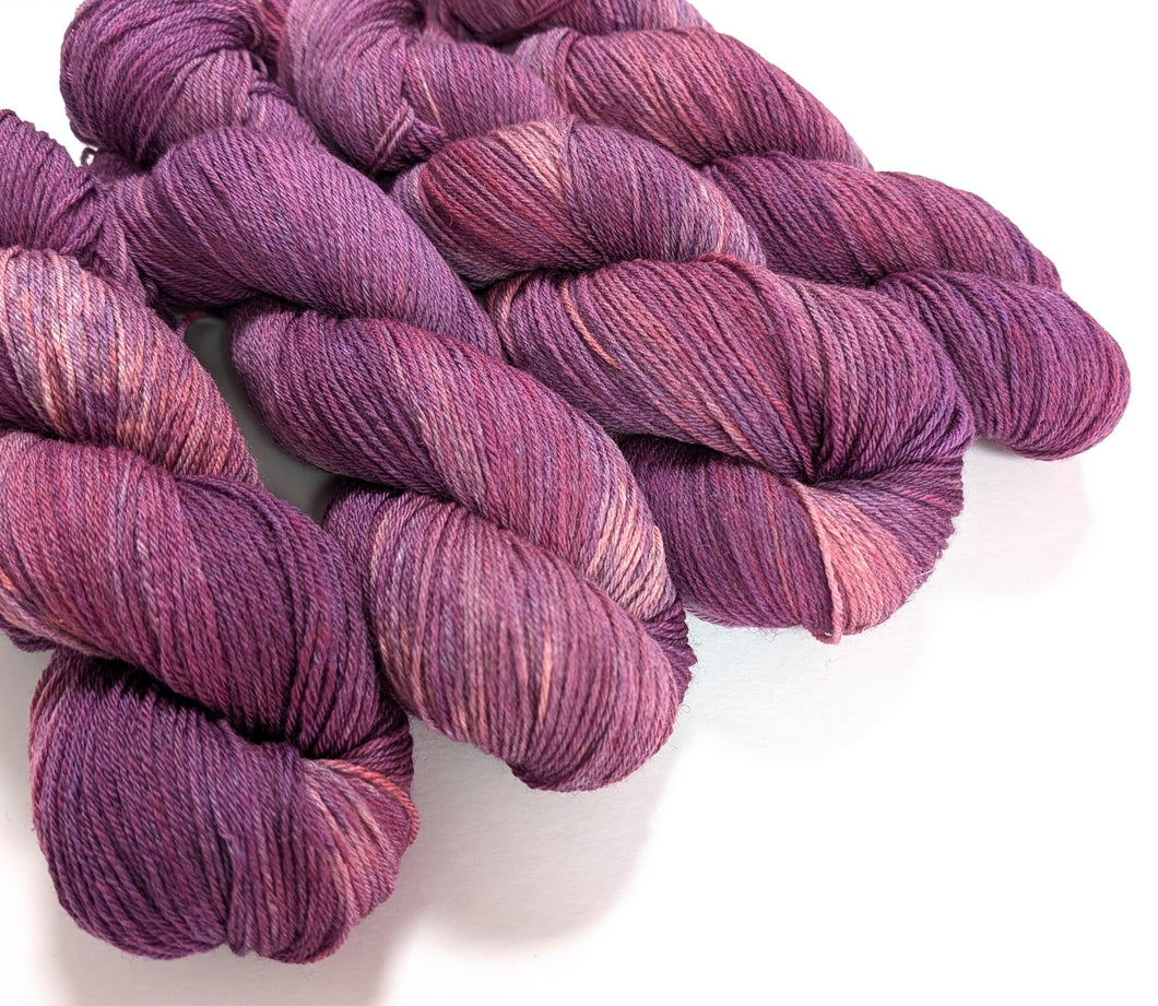 Curative Colours on cormo/silk 4ply/fingering weight.