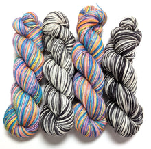 Load image into Gallery viewer, Wednesday&#39;s Window on 100% llama 4ply/fingering weight yarn. Natural base.
