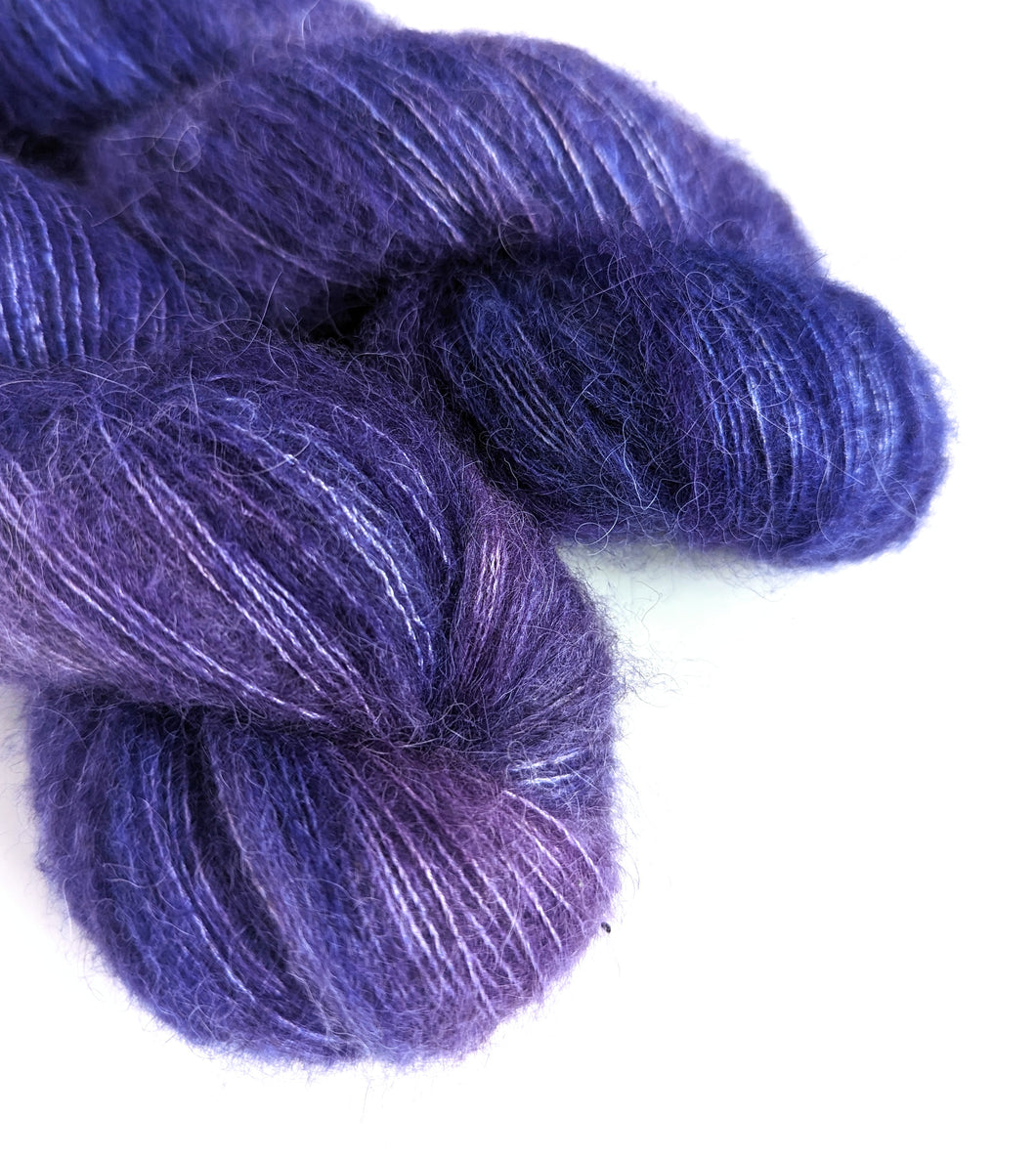 Purple - Baby alpaca/merino/yak/silk laceweight yarn - 50g