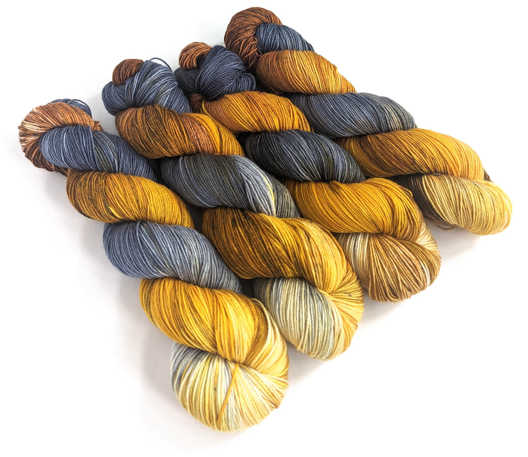 Vanadium on superwash merino/nylon sock yarn.