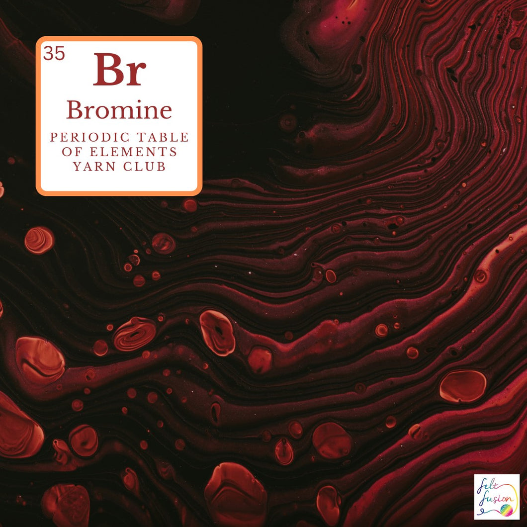 Bromine - Periodic Table of Yarn, pre-order.