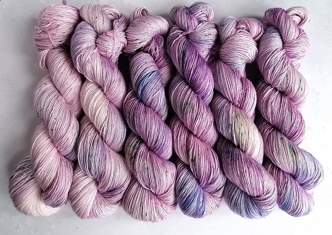 Eolande on superwash merino/silk singles 4ply/fingering weight.