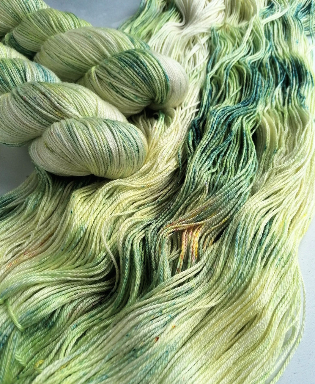 Erce on superwash merino/silk 4ply/fingering weight.