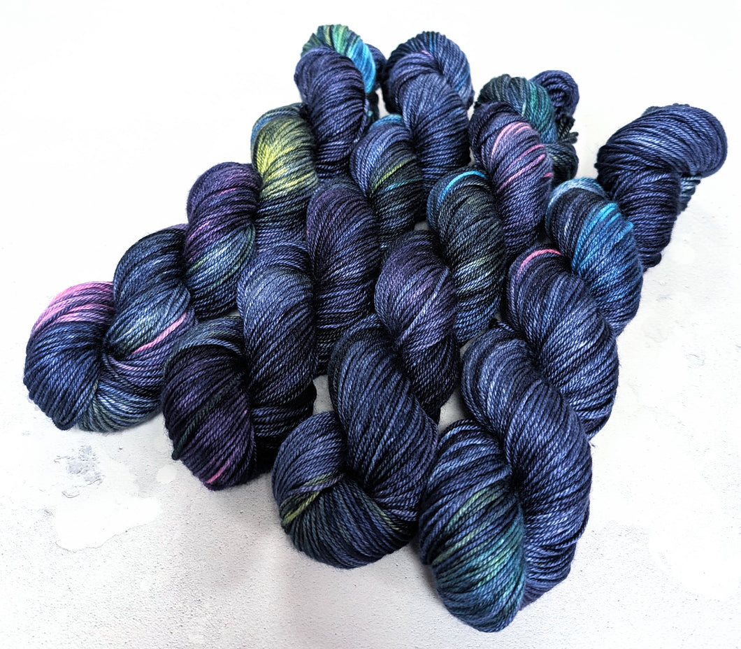 Mirrie Dancers on a choice of yarn bases.