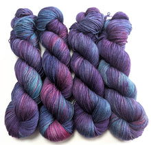 Load image into Gallery viewer, Frankenskein on superwash merino/silk/yak 4ply.
