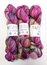 Load image into Gallery viewer, Wild Thing on high twist superwash merino/nylon "Zebra" sock yarn.
