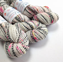 Load image into Gallery viewer,  skeins of multicolored yarn with labels on a white background

