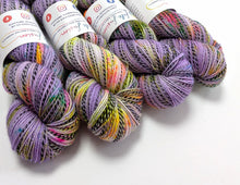 Load image into Gallery viewer, Chuffed To Bits on high twist superwash merino/nylon "Zebra" sock yarn.
