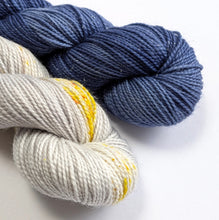 Load image into Gallery viewer, Starlight set on sparkle sock yarn. 2 x 50g.

