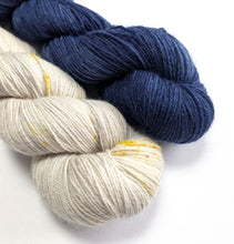 Load image into Gallery viewer, Starlight yarn set on sw BFL/nylon sock yarn.
