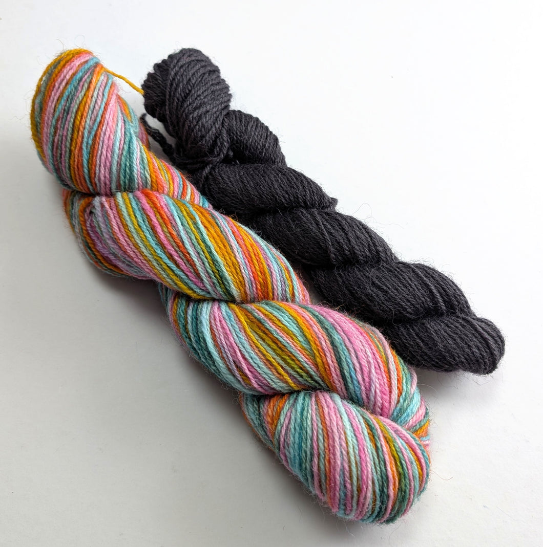 Sally sock set, on Talamh sock yarn.