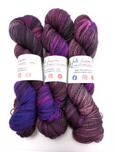 Load image into Gallery viewer, Solar dyed high twist superwash merino/nylon "Zebra" sock yarn.

