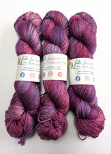 Load image into Gallery viewer, Frankenskeins on superwash BFL/silk 4ply/fingering weight.
