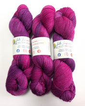 Load image into Gallery viewer, Purple Haze on Danu 4ply/fingering weight.
