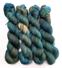 Load image into Gallery viewer, Frankenskein on superwash BFL/nylon sock yarn.
