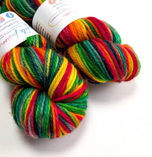 Load image into Gallery viewer, Potassium on superwash merino/cashmere/nylon aran weight yarn.
