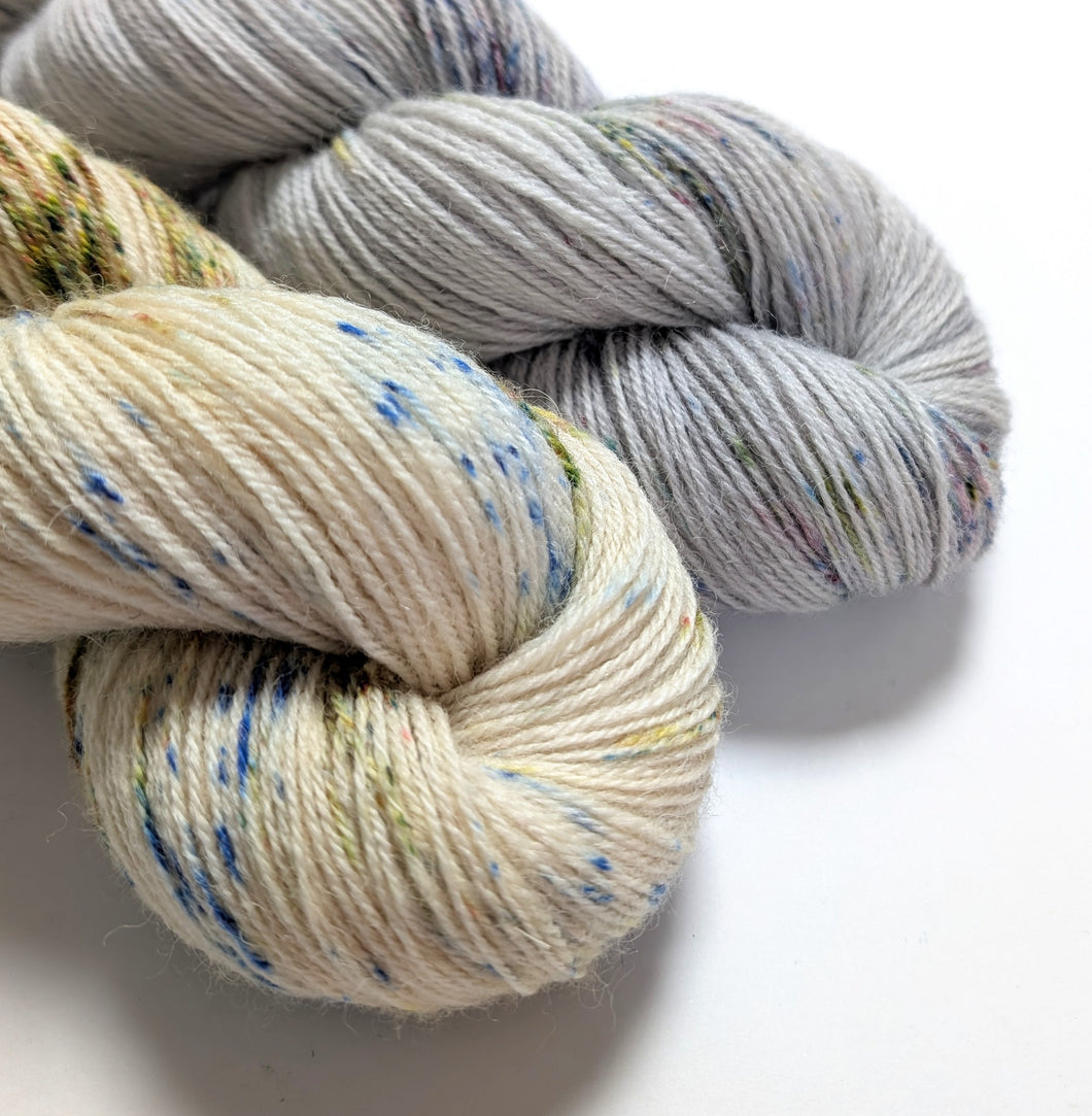 String. Or Nothing. sets.  2 x 100g Talamh British wool sock yarn.