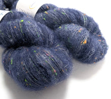 Load image into Gallery viewer, Navy neon fluff 4ply/fingering weight
